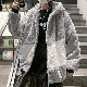  ジッパー ファスナー 配色 一般 一般 ストリート系 ポリエステル 韓国系 切り替え 長袖 フード付き 定番 カジュアル綿コート・ダウンジャケット
