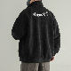長袖 シンプル ファッション カジュアル 定番 韓国系 一般 一般 スタンドネック ジッパー ファスナー アルファベット 配色綿コート・ダウンジャケット