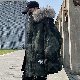【個性的なデザイン】おしゃれ 冬服 メンズ 長袖 シンプル ストリート系 韓国系 フード付き ジッパー ファスナー カモフラ 綿コート・ダウンジャケット