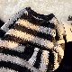 セーター シンプル ファッション カジュアル 韓国ファッション オシャレ 服 秋冬 ポリエステル 長袖 一般 一般 ラウンドネック プルオーバー なし ボーダー