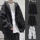ブラック/ジャケット+ブラック/Tシャツ+グレー/パンツ