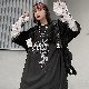 韓国 ファッションストリート 系 メンズ 長袖 シンプル ストリート系 一般 一般 ラウンドネック プルオーバー 配色 プリント レイヤード / 重ね着風長袖Ｔシャツ