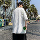  半袖 シンプル ファッション カジュアル ストリート系 韓国系 一般 一般 春 夏 ラウンドネック プルオーバー 切り替え 無地 ポリエステルTシャツ・POLOシャツ