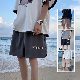  シンプル スポーツ 韓国ファッション 北ヨーロッパ系 夏 スリット レギュラーウエスト ショート丈（3分4分丈） アルファベットショートパンツ