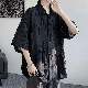 韓国ファッション オシャレ 服夏 服折り襟シングルブレスト無地なしシンプルファッションカジュアルポリエステルメンズセットアップ
