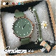 【 9円特売タイムセール数量限定】時計 ブレスレット 調整でき ファッション カジュアル クォーツ時計 ラウンドグリーン系 腕時計