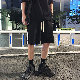 シンプルファッションカジュアル韓国ファッション オシャレ 服夏 服レギュラーウエストショート丈（3分4分丈）無地なしメンズショートパンツ