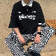 【好評発売中】学園風  シンプル 韓国ファッション POLOネック プルオーバー プリント アルファベット Tシャツ・POLOシャツ