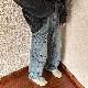 【欠かせない】デニムパンツ メンズファッション 秋 服 デニム  レギュラーウエスト ロング丈 無地 ビンテージ風