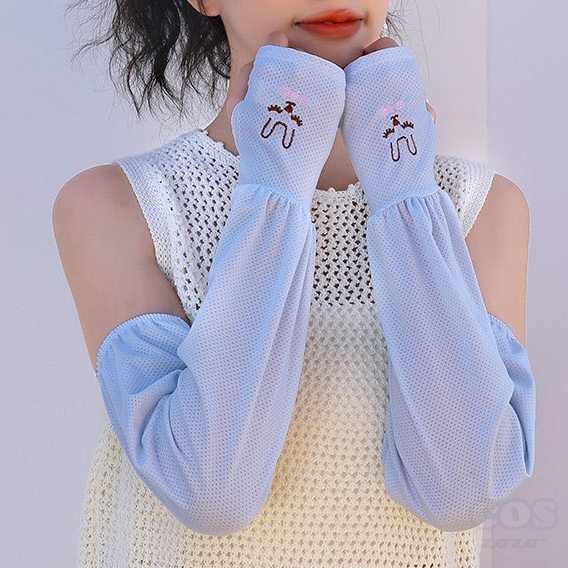 サングラス・アームカバー 韓国ファッション オシャレ 服 長袖 無地 刺繍