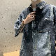 夏 服 メンズ【ins超人気】カーディガン ストリート系 韓国ファッション オシャレ服 夏服 メンズ ポリエステル 五分袖   折り襟 ボタン ボタン 配色