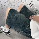 ショートパンツ シンプル ファッション ストリート系 韓国ファッション オシャレ 服 夏 服 デニム ファスナー レギュラーウエスト バーミューダ（5分丈） 無地