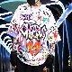 【おしゃれ度高め】メンズ Tシャツ・POLOシャツ 半袖 韓国ファッション オシャレ 夏 ストリート系 プルオーバー ラウンドネック モード プリント アルファベット カートゥーン