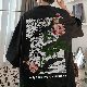 [韓国で人気爆発 ]Tシャツ・POLOシャツ 高見えデザイン ストリート系 夏 花模様 プリント ラウンドネック