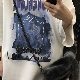 【着回し力抜群】Tシャツ レディースファッション 配色 プルオーバー ラウンドネック 半袖 プリント 韓国ファッション オシャレ 夏服