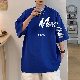 Tシャツ・POLOシャツプリント夏 服半袖韓国ファッション オシャレ 服なし定番スポーツプルオーバー一般ラウンドネック一般アルファベットその他シンプル