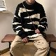 セーターカジュアル通勤/OL韓国ファッション オシャレ 服メンズポリエステル長袖一般一般ラウンドネックプルオーバーなし配色