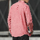 シャツ シンプル カジュアル 韓国ファッション オシャレ 服 春 服 秋  服 コットン 長袖 一般 一般 折り襟 シングルブレスト ボタン 無地