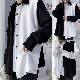 【気質アップ 】 シャツ シンプル韓国ファッション オシャレ 服 長袖 折り襟 シングル ブレスト 切り替え 配色