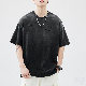 Tシャツ・POLOシャツ 韓国ファッション オシャレ 服 シンプル ファッション 夏 服 コットン 五分袖 一般 ラウンドネック なし アルファベット プリント グラデーション色