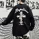 【人気沸騰】Tシャツ ストリート系 メンズ 韓国ファッション 長袖 ラウンドネック プルオーバー  プリント アルファベット