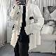 スーツ韓国ファッション オシャレ 服シンプルファッションメンズ長袖折り襟シングルブレストボタン20~40代アルファベット