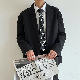 セットアップ 秋  服 春 服 カジュアル 春秋 シンプル  無地 ボタン メンズ  韓国系 ファッション ボタン