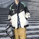 組み合わせ自由 欠かせない 体型を問わず 楽ちんなつけ心地 配色 長袖 刺繍 レイヤード / 重ね着風 スタンドネック スポーツ 韓国系 ストリート系 運動コート ジャケット