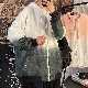 カーディガン ジッパー 学園風 フード付き 秋  服 なし 一般 ポリエステル 一般 メンズ グラデーション色 長袖 韓国ファッション オシャレ 服 カジュアル シンプル