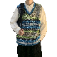 セーター シンプル ファッション カジュアル 韓国ファッション オシャレ 服 ナチュラル 秋冬 メンズ ポリエステル ノースリーブ ノースリーブ 一般 Vネック プルオーバー なし 配色