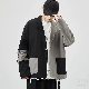 スーツ シンプル ファッション 韓国ファッション オシャレ 服 秋冬 メンズ ポリエステル 長袖 一般 一般 折り襟 ボタン 切り替え 配色
