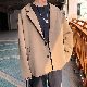 スーツ シンプル 韓国ファッション オシャレ 服 春秋 メンズ ポリエステル 長袖 一般 一般 折り襟 ボタン なし 無地