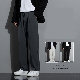 【新作追加】カジュアルパンツ メンズファッション 人気 レギュラーウエスト ロング丈 無地 春秋 韓国ファッション オシャレ