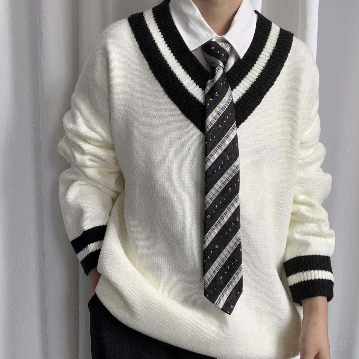 セーター 切り替え メンズ 一般 秋冬 配色 一般 長袖 Vネック プルオーバー 韓国ファッション オシャレ 服