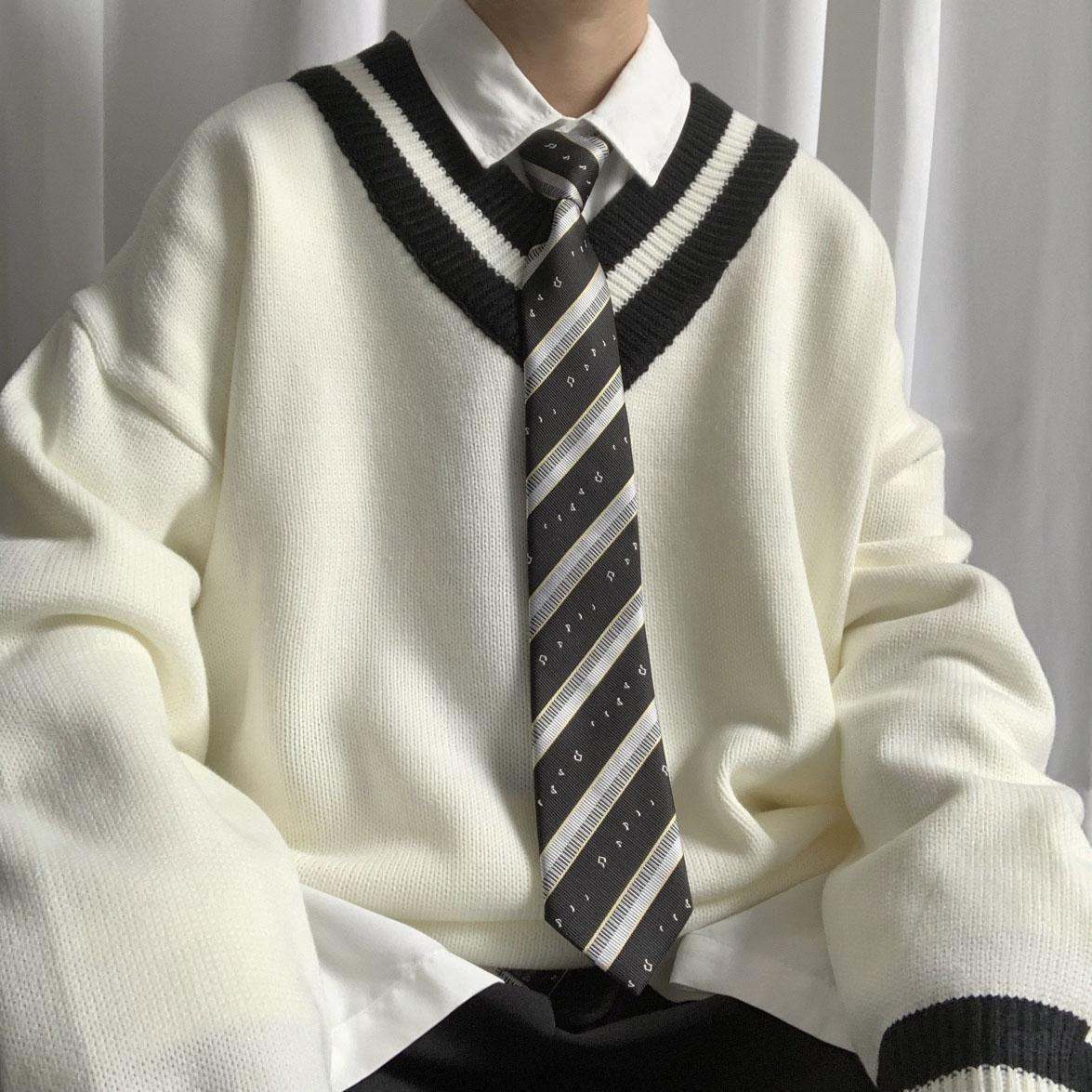 セーター 切り替え メンズ 一般 秋冬 配色 一般 長袖 Vネック プルオーバー 韓国ファッション オシャレ 服