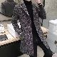 コート 定番 韓国ファッション オシャレ 服 シンプル ファッション 秋冬 メンズ ポリエステル 長袖 一般 中長 Vネック ボタン ボタン 配色