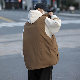 綿コート・ダウンジャケット ファッション カジュアル 定番 韓国ファッション オシャレ 服 シンプル 冬  服 その他 ノースリーブ ノースリーブ 折り襟 ジッパー なし 無地