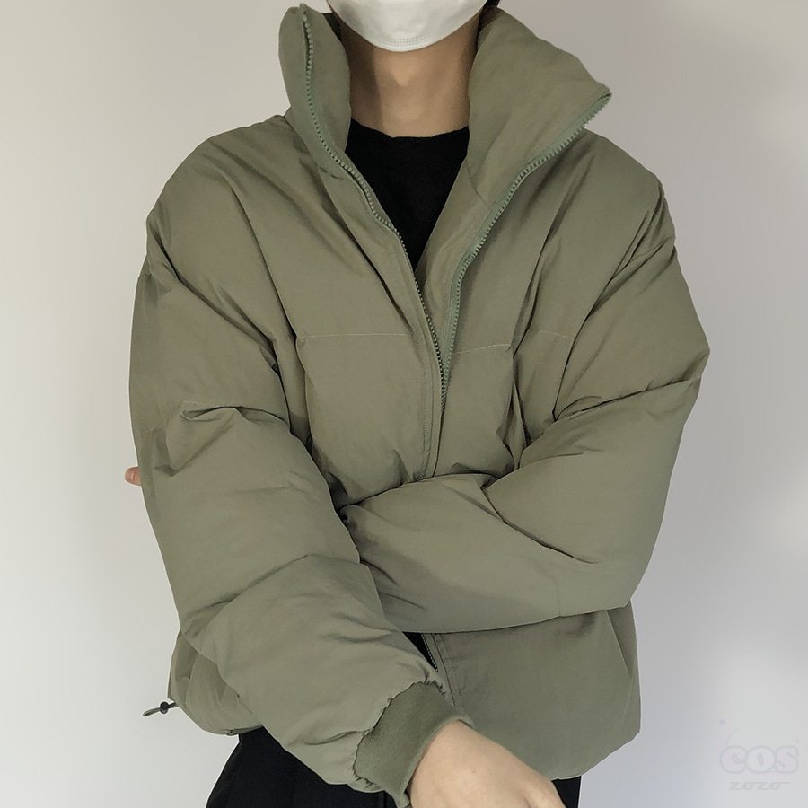 綿コート・ダウンジャケットファッション韓国ファッション オシャレ 服長袖スタンドネックジッパーファスナー無地