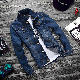 ジャケットシンプル韓国ファッション オシャレ 服デニム長袖折り襟シングルブレストボタン無地