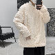 セータープルオーバーポリエステル韓国ファッション オシャレ 服無地一般一般長袖秋冬ラウンドネックメンズキレカジシンプルなし