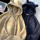 パーカー・トレーナーシンプルファッションカジュアル韓国ファッション オシャレ 服秋冬春秋ぴったりしたサイズ感男女兼用ポリエステル長袖一般一般フード付きプルオーバープリントプリントアルファベットアンプルライン体型をカバー好感度をアップ防寒柔軟加工
