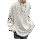 セーター シンプル ファッション カジュアル 韓国ファッション オシャレ 服 ナチュラル 秋冬 メンズ ポリエステル 長袖 一般 一般 ラウンドネック プルオーバー 刺繍 プリント