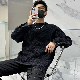 楽ちんなつけ心地 3カラー展開 セーター 韓国系 ファッション カジュアル  切り替え 配色 ボタン ラウンドネック ユニセックス セーター