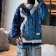 楽ちんなつけ心地 セーター 韓国系 ファッション カジュアル プルオーバー プルオーバー 幾何模様 配色 切り替え ラウンドネック 秋冬 メンズ ニット セーター