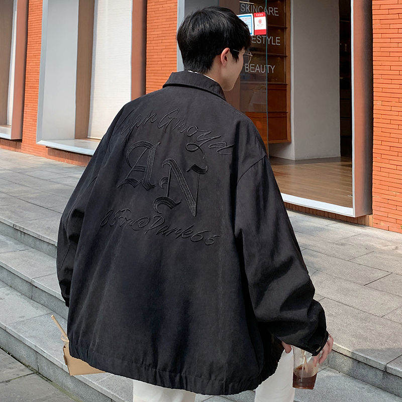 個性的なデザイン カジュアル 長袖 無地 刺繍 ファスナー ジャケット
