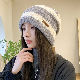 帽子 韓国ファッション オシャレ 服 秋冬 レディース ニット 切り替え ボーダー