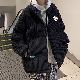 人気上昇中 綿コート 韓国系 ファッション カジュアル 動物柄 プリント コーデュロイ 暖かい 切り替え 折り襟 ジッパー ゆったり 男女兼用 綿コート