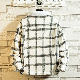 ジャケットシンプル韓国ファッション オシャレ 服ポリエステル長袖一般一般折り襟シングルブレストなしチェック柄
