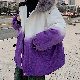 綿コート・ダウンジャケット シンプル ファッション カジュアル 定番 韓国ファッション オシャレ 服 冬  服 その他 長袖 一般 フード付き ジッパー なし 配色 グラデーション色
