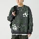 目を奪われる 全4色 セーター ファッション カジュアル 韓国系 落書き カートゥーン プリント 配色 秋冬 ラウンドネック メンズ セーター